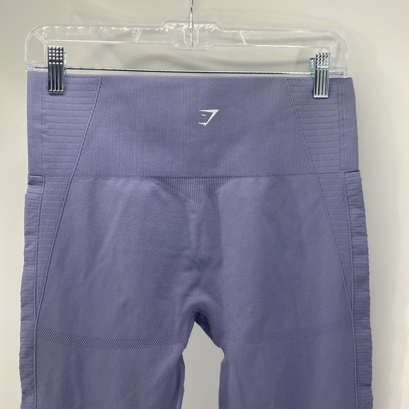 Gymshark Energy Seamless Leggings Steel Blue workout athleisure high waisted - Picture 5 of 7